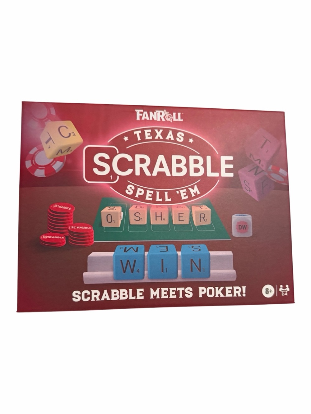 Hasbro FanRoll Scrabble Texas Spell ‘Em Game NWT
